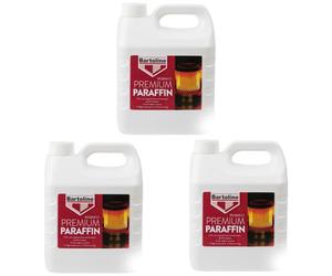 3X Bartoline Premium Paraffin Clean Burning Low Sulfur Liquid For Heaters 4L