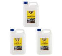 3X Bartoline Raw Linseed Oil Natural Wood Nourishing Protector Paint Varnish 5L
