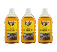 3X Bartoline Raw Linseed Oil Natural Wood Protector Paint Varnish 500Ml
