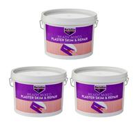 3X Bartoline Ready Mix Plaster Skim Repair Smooth Finish White Interior Use 2.5L
