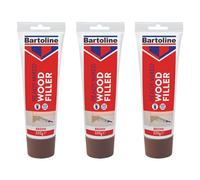 3X Bartoline Ready Mix Wood Filler Brown Flexible Adhesion Door Repair 330G