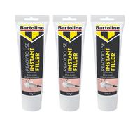 3X Bartoline Ready Mixed Instant Filler Easy To Sand Interior Exterior Use 330G