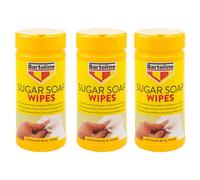 3X Bartoline Sugar Soap Wipes Grease Dirt Remover Rinse-Free 80 Xl Pcs