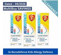 3x Becodefence Kids Hayfever & Allergy Relief Nasal Defence Spray - 60ml : 09/26