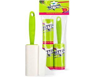 3X Bettina Adhesive Lint Remover Lint Roller + 2 Refills 12 Meters with 72 Peel Sheets per Pack
