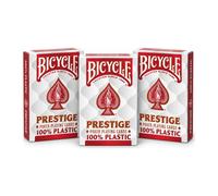 Bicycle Playing Cards F44100 Prestige – 100% Plastic Poker, 62.5 x 88 mm – Assorted colors