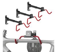 Maclean Wall-Mounted Bike Holder made of steel, adjustable, load capacity up to 30 kg, fold-away mounting arms, scratch protection (3)