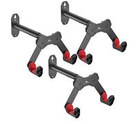 3x Bicycle Wall Mount Bike Rack Hooks Horizontal up to 25kg Adjustable Arm Steel