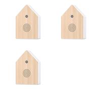 3X Bird Sound Box Bird Singing Speaker with Nature Sounds Smart Animal Noise Machine for Bedroom Living Room Relaxation Wood color