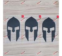 3X Black 10.2cm Sparta Helmet Decal Sticker Car Vinyl Molon Labe Style A