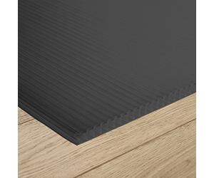 3x Black Correx Sheet 4mm x 1.2 x 2.4m for Hard Floor and Surface Protection Flexible Lightweight Water Resistant Corrugated Floor Protective Cover Plastic Board