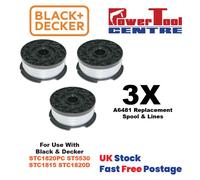 3x Black & Decker STC1820PC ST5530 STC1815 STC1820D Strimmer Spool Line FastPost