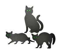 3x Black Scare Cats Garden Patio Pest / Bird / Rodent / Fox Control Deterrent
