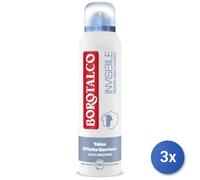 3x Borotalco Deodorant Spray 150 Ml Invisible Fresh Blue Made In Italy