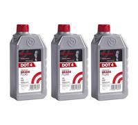 3X Brake Fluid Dot4 0.5L 500Ml Bottle 1500 Viscosity At -40C Degrees Brembo L04005