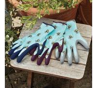 3X Briers All Rounder Seasons Bee Multi Grip Gardening Utility Gloves Medium 8