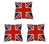 3X British Vintage Style Union Jack Flag Throw Pillow Case, Pillowcase