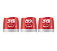 3x Brylcreem ORIGINAL LIGHT GLOSSY HOLD Mens Hair Styling Cream RED TUB 150ml