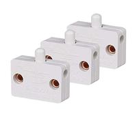 3x Cabinet Door Switch 12 V / 24 V / 230 V White Pressure Switch for Kitchen Cupboard Doors and More