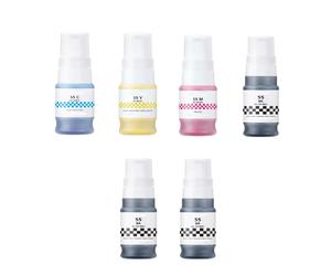 3x Canon GI-55 (6292C001) Black and x1 Canon GI-55 C/M/Y Colour Compatible Ink Bottles