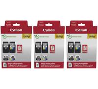 3x Canon PG540 Black & CL541 Colour Ink Cartridges For PIXMA MX395 Printer