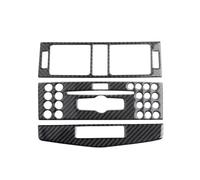 3X Car Center Console Air Outlet Conditioner CD Panel Mid Air Vent Cover Trim For C For Class For W204 07-10 Console Decoration(Color2)