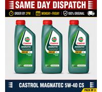 3x Castrol Magnatec 5W-40 C3 1L 15F621 C3 Fully Synthetic Engine Oil