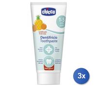 3X Chicco Toothpaste 50 Ml. 1-5 Years Tutti Frutti