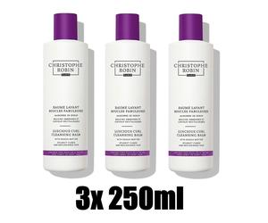 3x Christophe Robin Luscious Curl Cleansing Balm with Kokum Butter 250ml