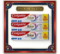 3x Colgate Total Whitening Toothpaste XL pack 125 ml Free Postage