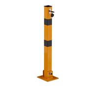 3x collapsible parking barrier posts, yellow-black, as set