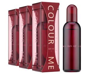 3x Colour Me Dark Red EDP Eau De Parfum 100ml