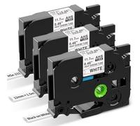 3X Compatible with HSe-231 Brother 11.7mm Heat Shrink Tube Label Tape