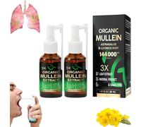 3X Concentrated Mullein Lung Cleanse Spray,Natural Respiratory Cleanse & Breathe Spray,Herbal Lung Cleansing Spray for Men & Women,Natural Ingredients (2 Pcs)