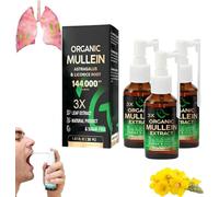 3X Concentrated Mullein Lung Cleanse Spray,Natural Respiratory Cleanse & Breathe Spray,Herbal Lung Cleansing Spray for Men & Women,Natural Ingredients (3 Pcs)