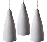 3x Concrete Ceiling Pendant Light 240V Retro Grey Hanging LED Kitchen Lamp Kit