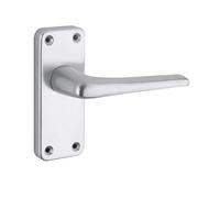 3X Contract Aluminium Lever On Latch Backplate SAA from The Door Handle Store