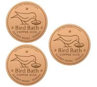 3X Copper Cleaning Disk,Triple Point Support,Purification Disc Tray,Bird Bath Copper Disk,Durable Bird Bath Cleaner Tray For Physical Safe Clean,Water All Season,Feeder Accessories For Outdoor Bowl