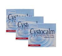 3X Cystitis Relief from Burning Pain, Cystocalm 6 Sachets 4g Granules Cranberry
