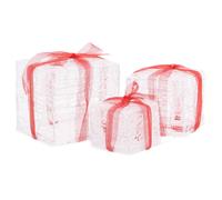 3x Decorative Acrylic Christmas Gift Boxes Decoration Multi Colours vidaXL