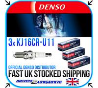3x DENSO KJ16CR-U11 SPARK PLUGS FOR SKODA ROOMSTER Praktik (5J) 1.2 03.07-05.15
