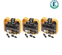 3x DeWalt DT70555T Extreme FLEXTORQ 25pc Set PH2 25mm in Small Bulk Storage Case