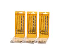 3x Dewalt Extreme 4 Piece SDS+ Drill Bit Set DT9702-QZ 5.5mm 7mm 8mm 10mm + Case