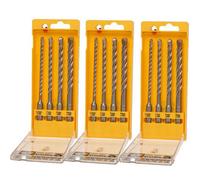 3X Dewalt Extreme 4 Piece Sds+ Drill Bit Set Dt9702-Qz 5.5mm 7mm 8mm 10mm + Case