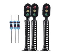 3x Diorama 1:87 Traffic Light Lamp Miniature Micro Landscape Railway Decor Style A