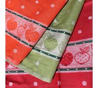 3x Dish Towels Apples Kracht Kitchen Cloths Set Half Linen Apple Fruit