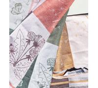 3X Dish Towels Dandelion Kracht Kitchen Towels Set Half Linen Herbs Flowers