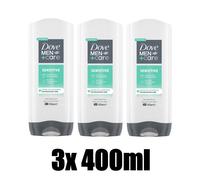 3x Dove Men+Care 3-in-1 Body, Face & Hair Wash Hydrating Sensitive 400ml