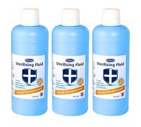 3x Dr Johnson’s Sterilising Fluid 1L - Baby Bottle Disinfectant - Kills 99.9% Bacteria - Cold Water Steriliser - Safe, Fragrance-Free Formula