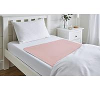 3x Drylife Super Absorbent Washable Single Bed Protector Pad | Thin Reusable Incontinence Bedding Protection, Comfortable & Durable - Pink - 85cm x 90cm